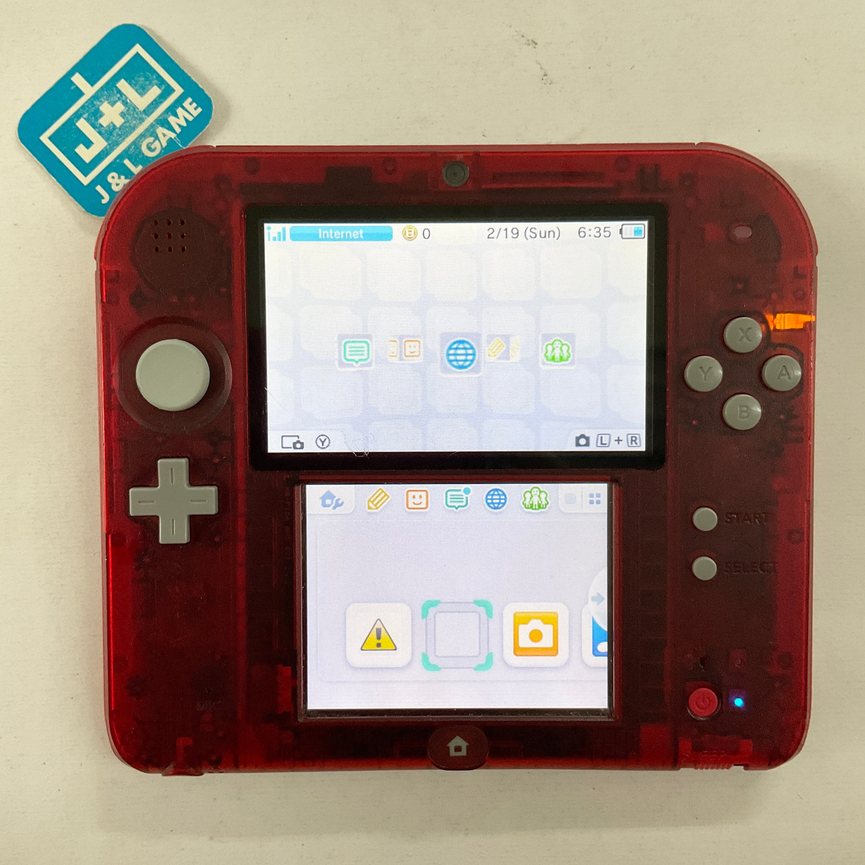 Nintendo 2DS Console - (Clear Red) - Nintendo 3DS [Pre-Owned] | J&L Game