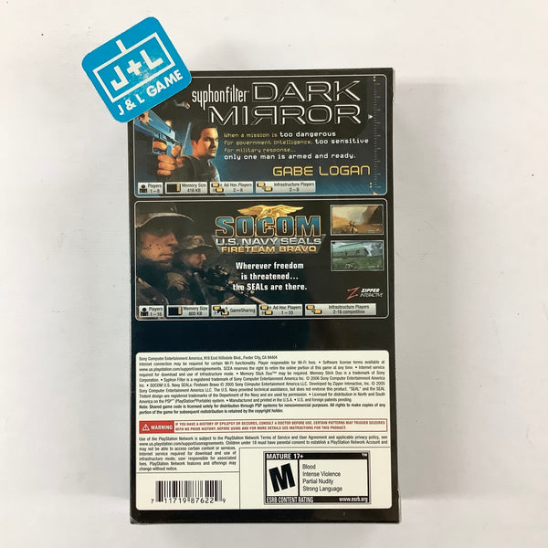 Dual Pack Syphon Filter Dark Mirror Socom U.S. Navy Seals Fireteam Bro –  Many Cool Things