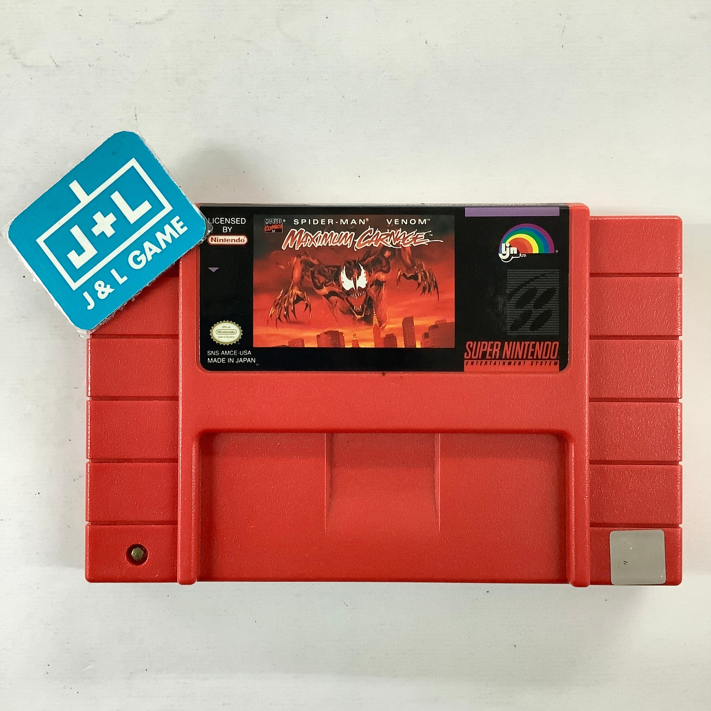 Spider-Man & Venom: Maximum Carnage (Red) - (SNES) Super Nintendo [Pre |  J&L Game