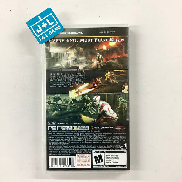 God of War: Ghost of Sparta - Sony PSP (European Import) – J&L Video Games  New York City