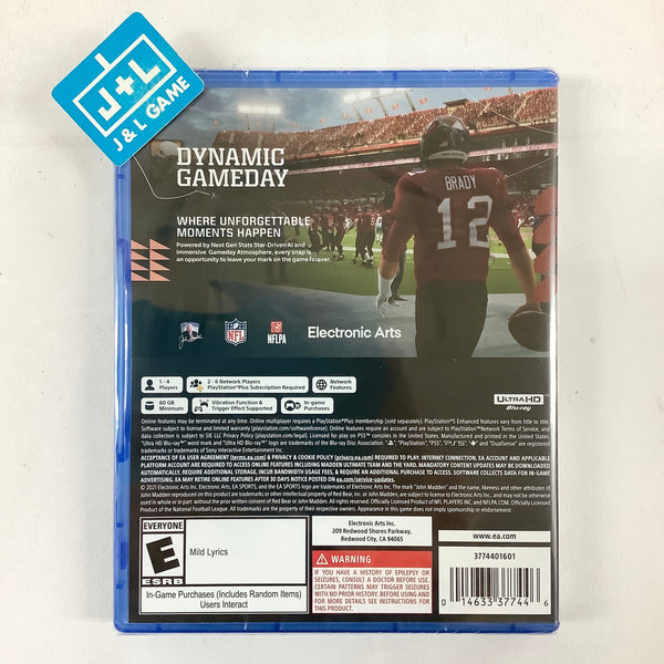 Madden NFL 22 - (PS4) PlayStation 4 [Pre-Owned] – J&L Video Games New York  City