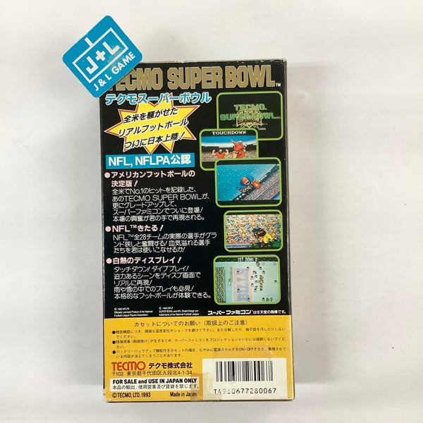 Tecmo Super Bowl - (SFC) Super Famicom [Pre-Owned] (Japanese Import) – J&L  Video Games New York City