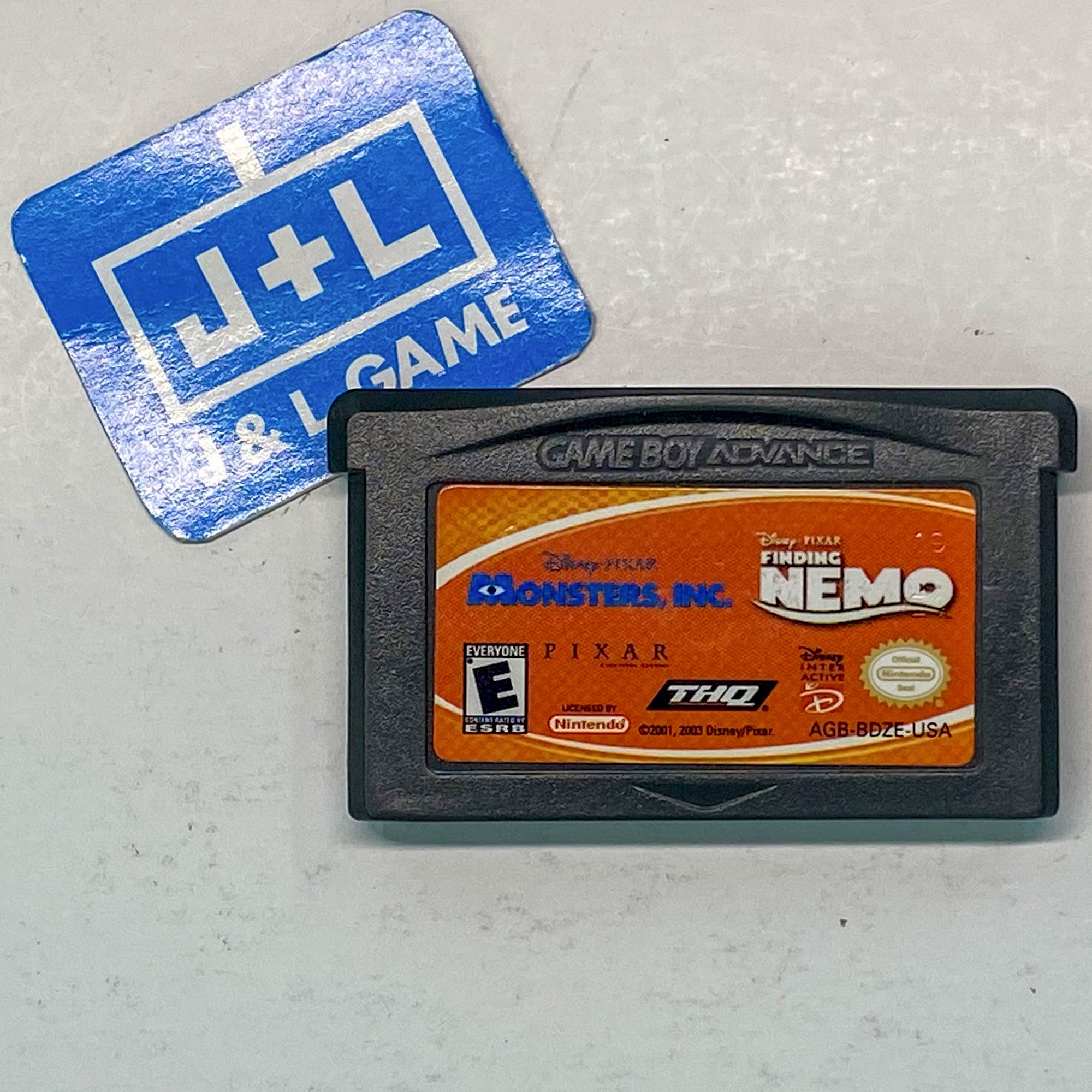 2 Games In 1 Double Pack: Finding Nemo / Monsters, Inc. - (GBA) Game B |  J&L Game