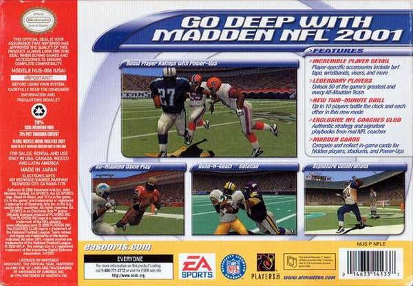 Madden NFL 2001 (2000) by EA Sports N64 game