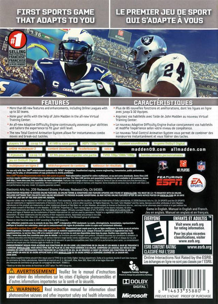 Madden NFL 09 - (X360) Xbox 360 [Pre-Owned] – J&L Video Games New York City