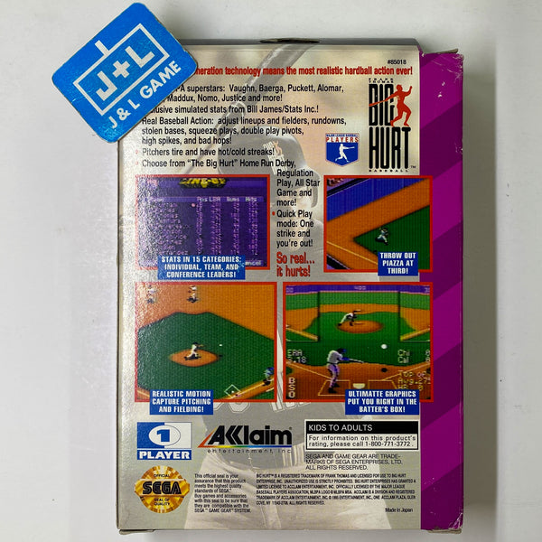 Frank Thomas' Big Hurt Baseball - SNES Video Game Case