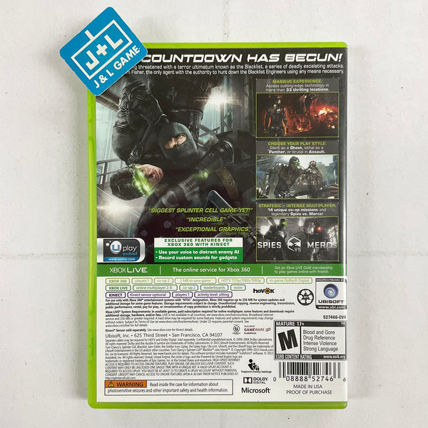 Buy Tom Clancy's Splinter Cell: Blacklist Xbox 360 (Pre-owned