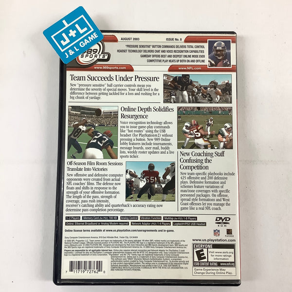 NFL GameDay 2003 - (PS1) PlayStation 1 [Pre-Owned] – J&L Video Games New  York City