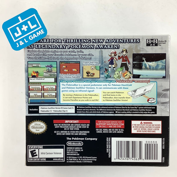 NDS - Pokemon Soul Silver - National Pokedex Complete - All 493 Pokemon in  PC + Spare Legendaries 