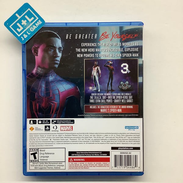 Marvel's Spider-Man: Miles Morales - PlayStation 5 (PS5) - No Code  711719544869