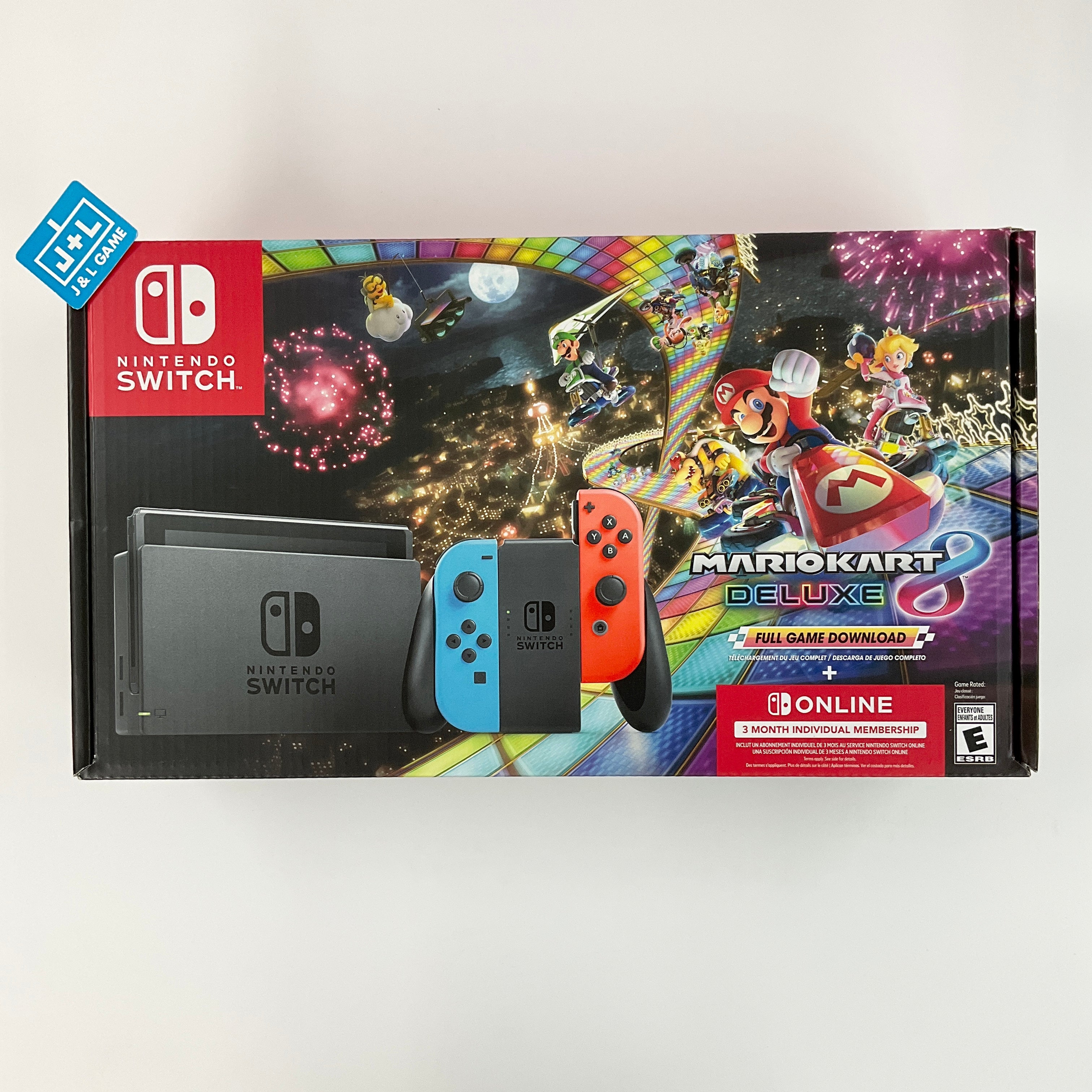 Nintendo Switch w/ Neon Blue & Neon Red Joy-Con + Mario Kart 8 Deluxe (Full  Game Download) - Nintendo Switch