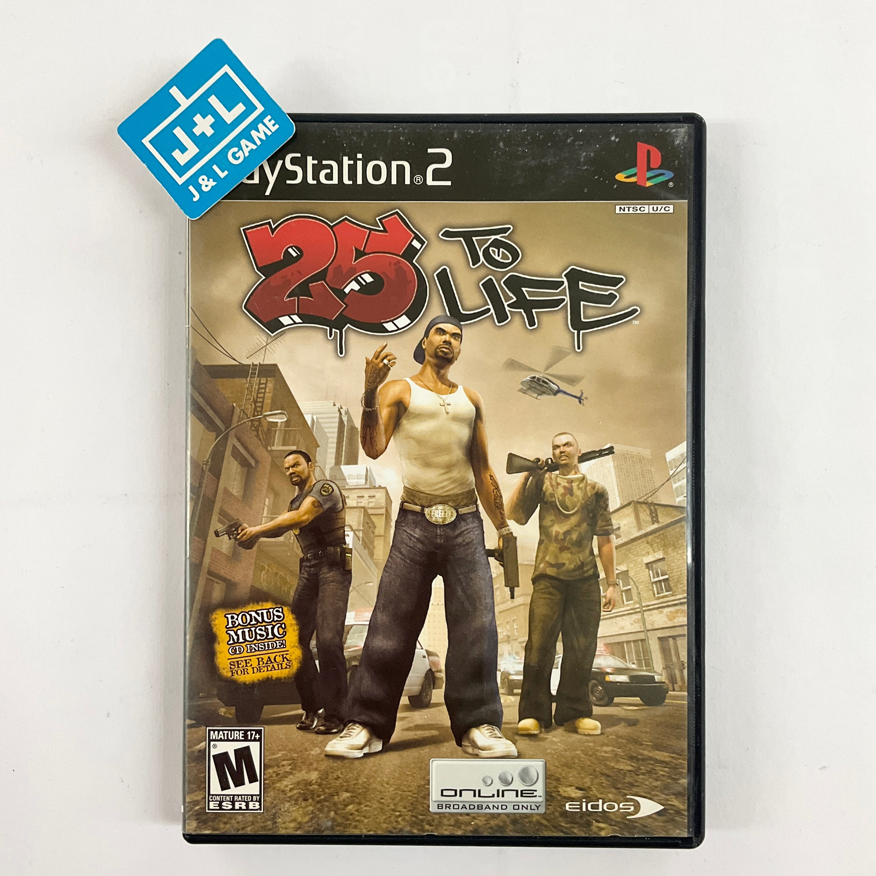 25 to Life (With Bonus Music CD) - (PS2) PlayStation 2 [Pre-Owned] | J&L  Game