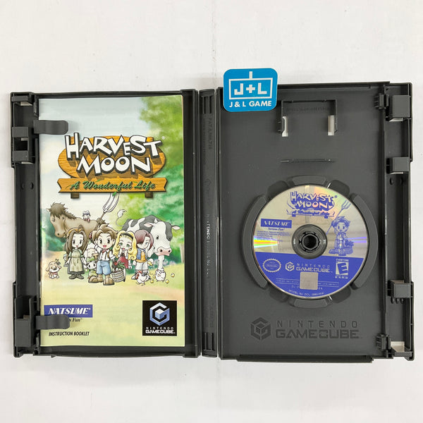 HARVEST MOON A Wonderful Life + MANUAL - Nintendo Gamecube CIB Black Label  Game