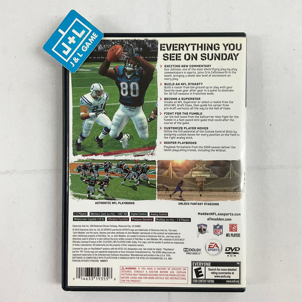 Madden NFL 12 - (PS2) PlayStation 2 [Pre-Owned] – J&L Video Games New York  City