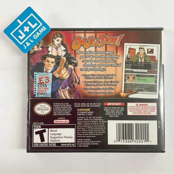 ▷ Play Phoenix Wright: Ace Attorney Online FREE - NDS (Nintendo DS)