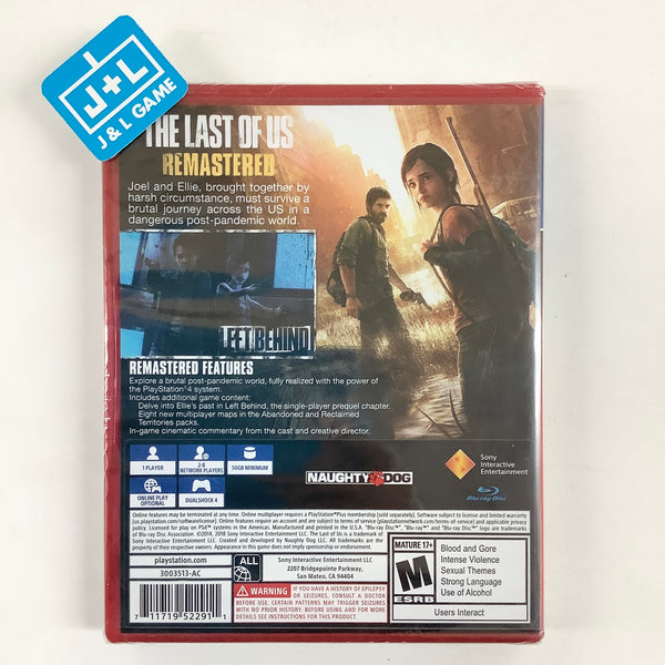 The Last of US Remastered PlayStation Hits, PS4 711719522911