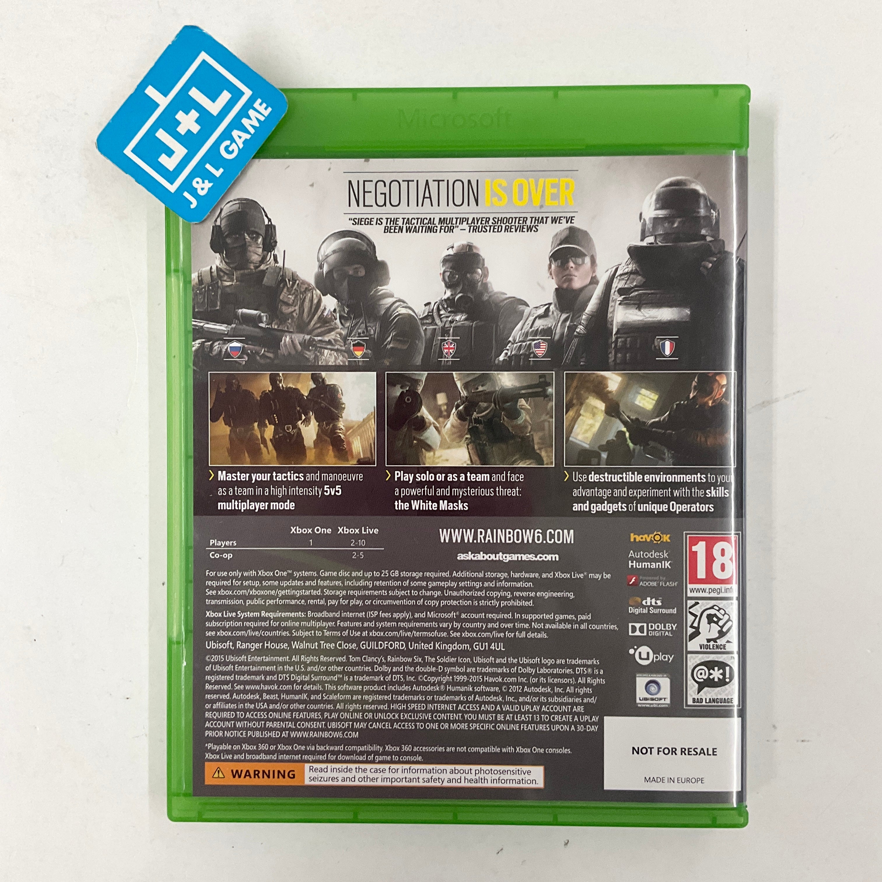 Tom Clancy's Rainbow Six Siege (Art of Siege Edition) - (XB1) Xbox One [Pre-Owned] Video Games Ubisoft   