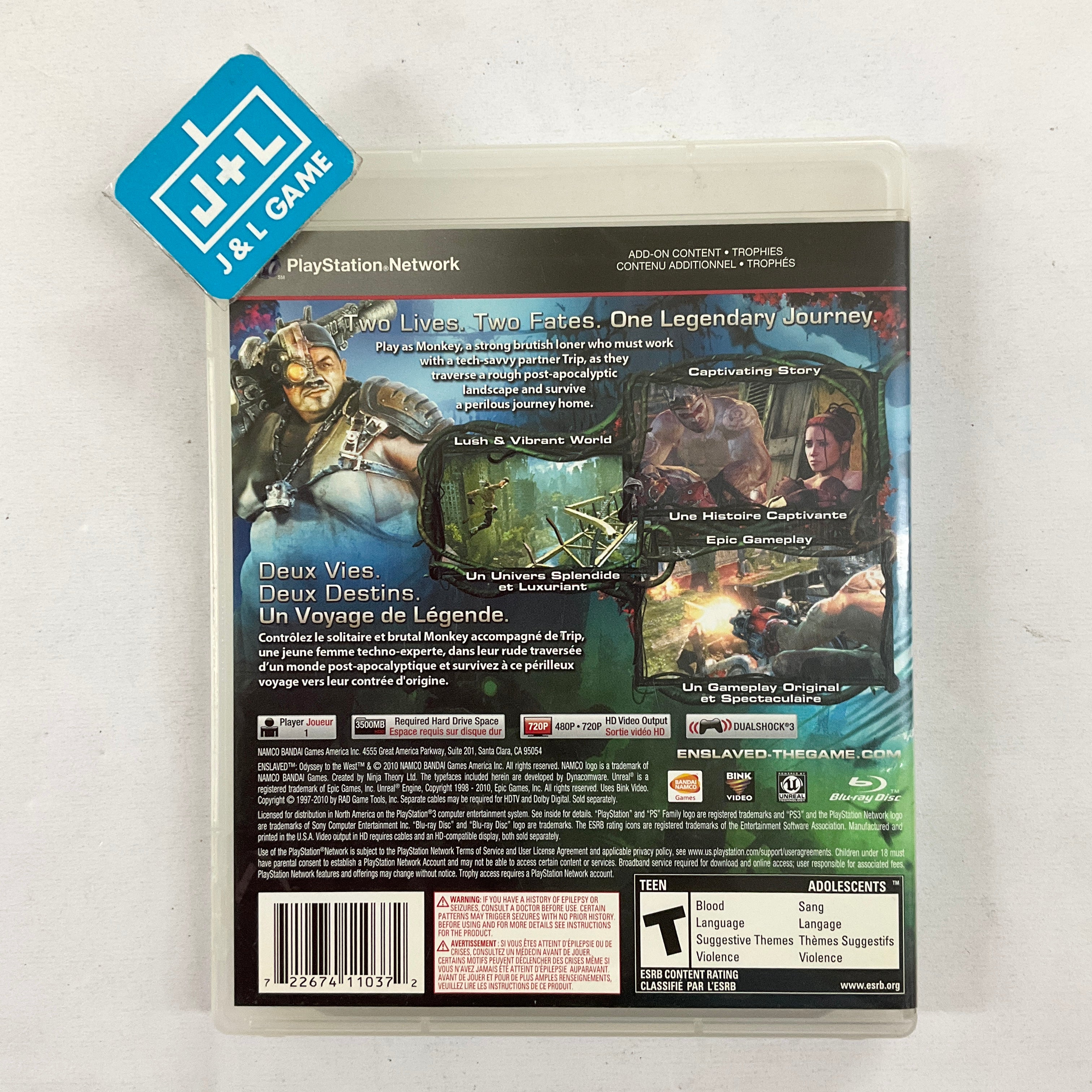 Enslaved: Odyssey to the West (With Comic Book) - (PS3) PlayStation 3 [Pre-Owned] Video Games Namco Bandai Games