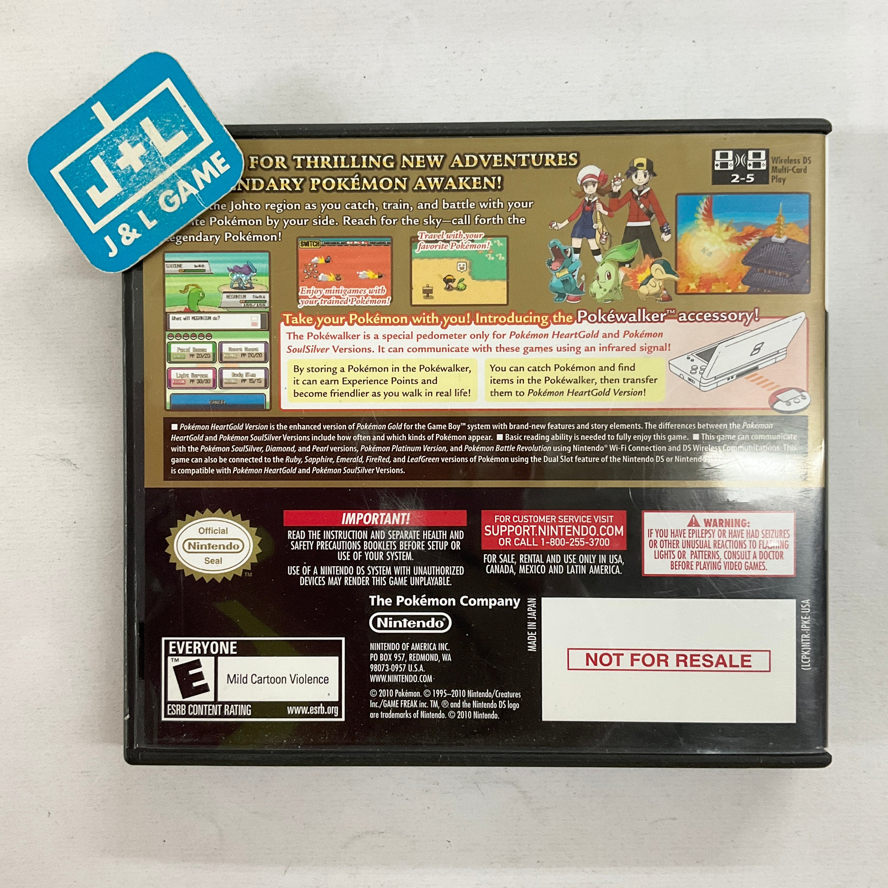 Pokemon HeartGold popular Version for Nintendo DS Like New