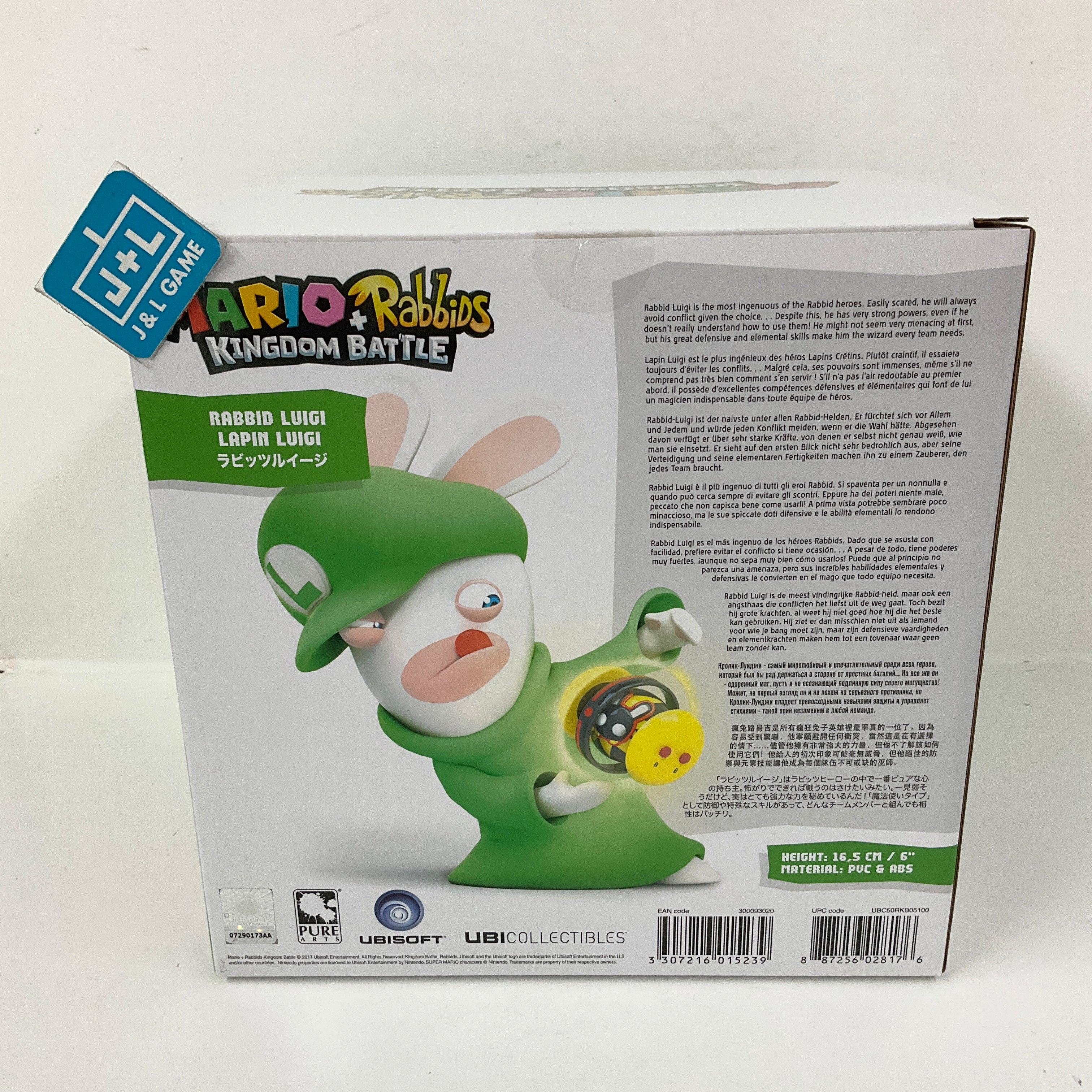 Mario + Rabbids Kingdom Battle Rabbid Luigi 6" Figure Toy Ubisoft   