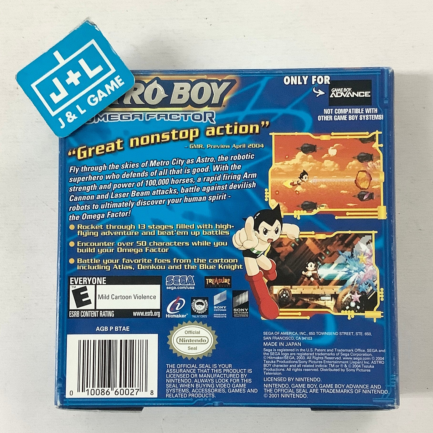 Astro Boy: Omega Factor - (GBA) Game Boy Advance [Pre-Owned] Video Games Sega