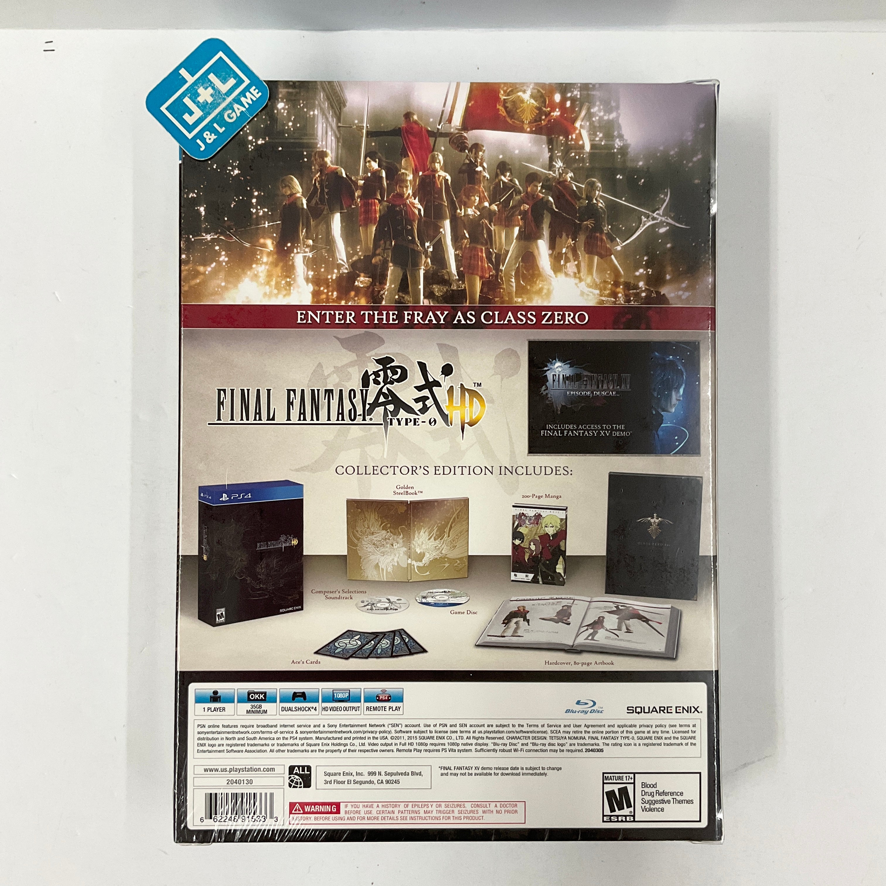 Final Fantasy Type-0 HD offers Collector's Edition For Playstation 4