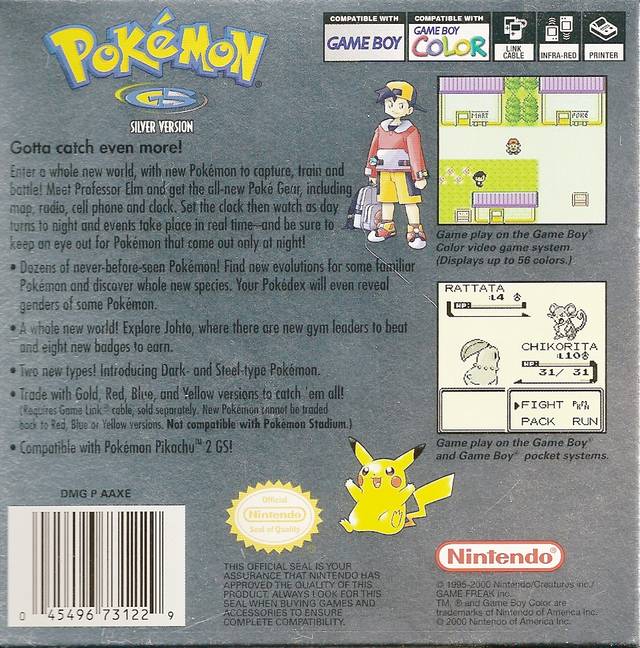 Pokémon Silver store Gameboy Color