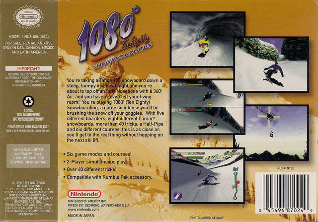 1080: TenEighty Snowboarding (Player's Choice) - (N64) Nintendo 64 [Pre-Owned] Video Games Nintendo   