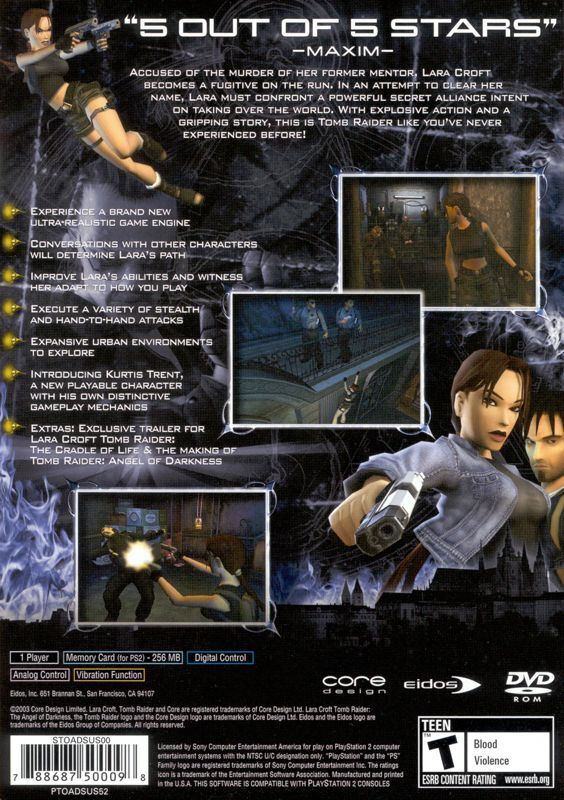 Tomb Raider Angel of Darkness For Playstation 2 Vintage fashion Original AD