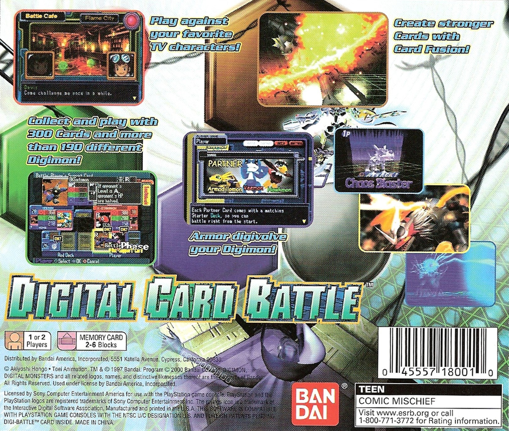 Digimon Digital buy Card Battle For Playstation 1