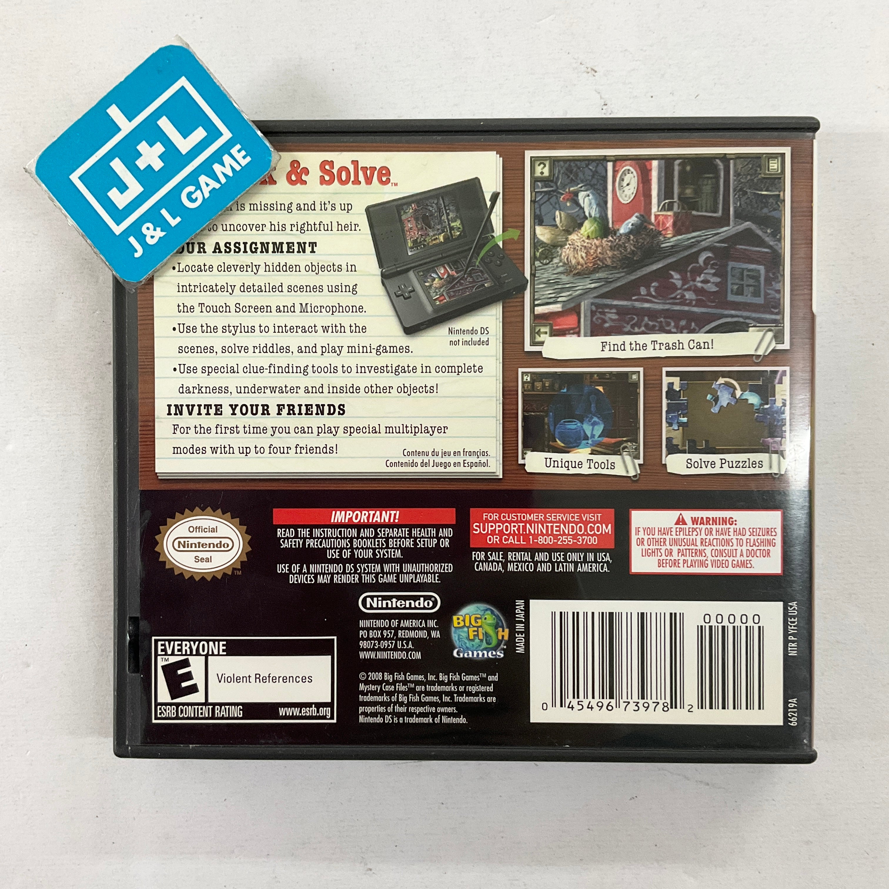 Mystery Case Files: MillionHeir - (NDS) Nintendo DS [Pre-Owned] Video Games Nintendo