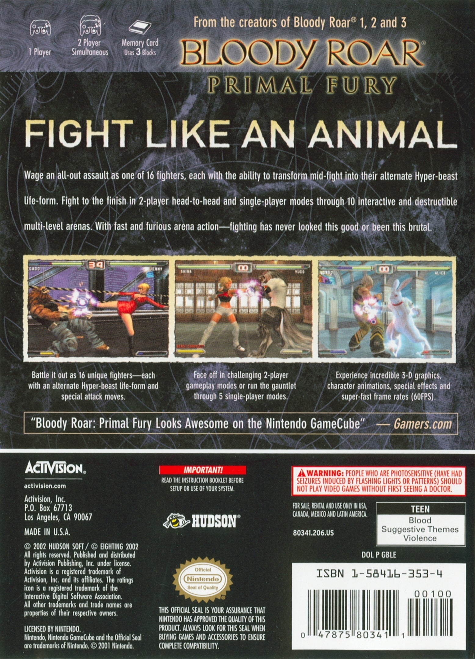 Bloody Roar Primal Fury for Nintendo GameCube store