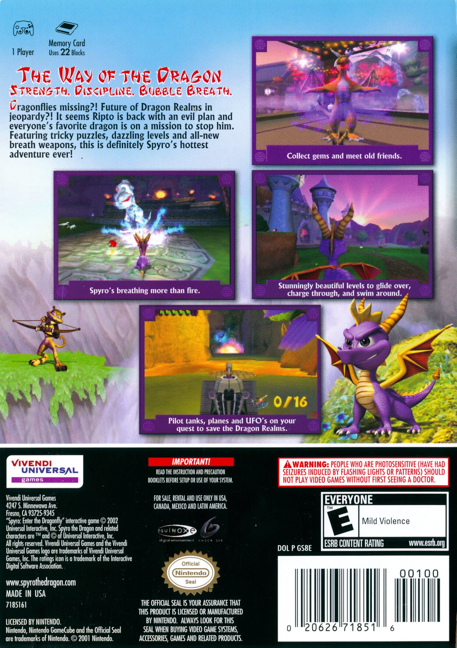 Spyro: Enter the Dragonfly (Player's Choice) - (GC) GameCube [Pre-Owned] Video Games Universal Interactive   