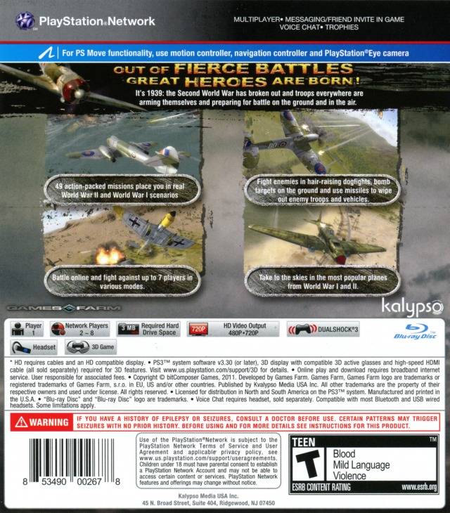 Air Conflicts: Secret Wars - (PS3) PlayStation 3 Video Games Kalypso   