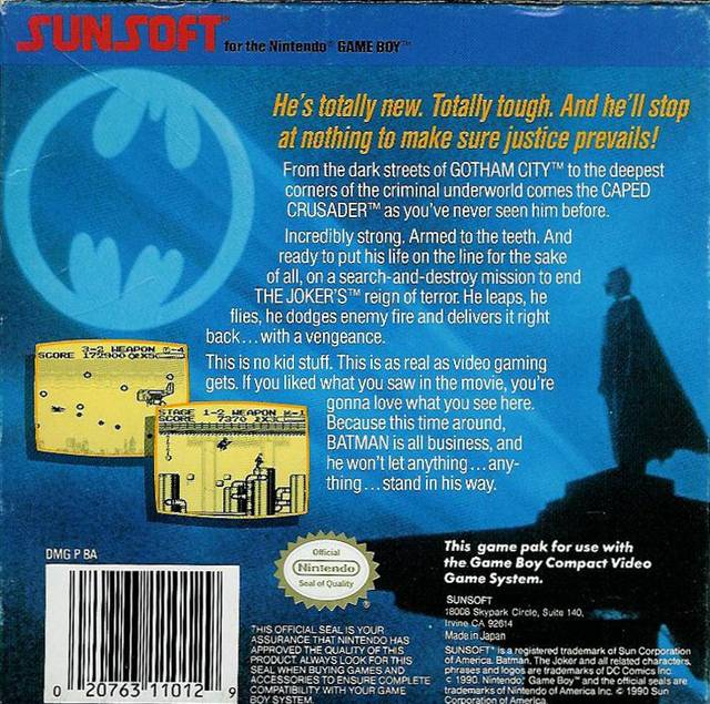 Batman: The Video Game - (GB) Game Boy [Pre-Owned] Video Games Sunsoft