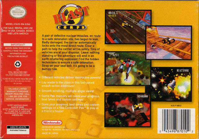 Blast Corps - (N64) Nintendo 64 [Pre-Owned] Video Games Nintendo