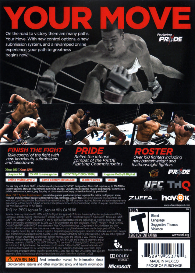 Ufc undisputed 3 store xbox one