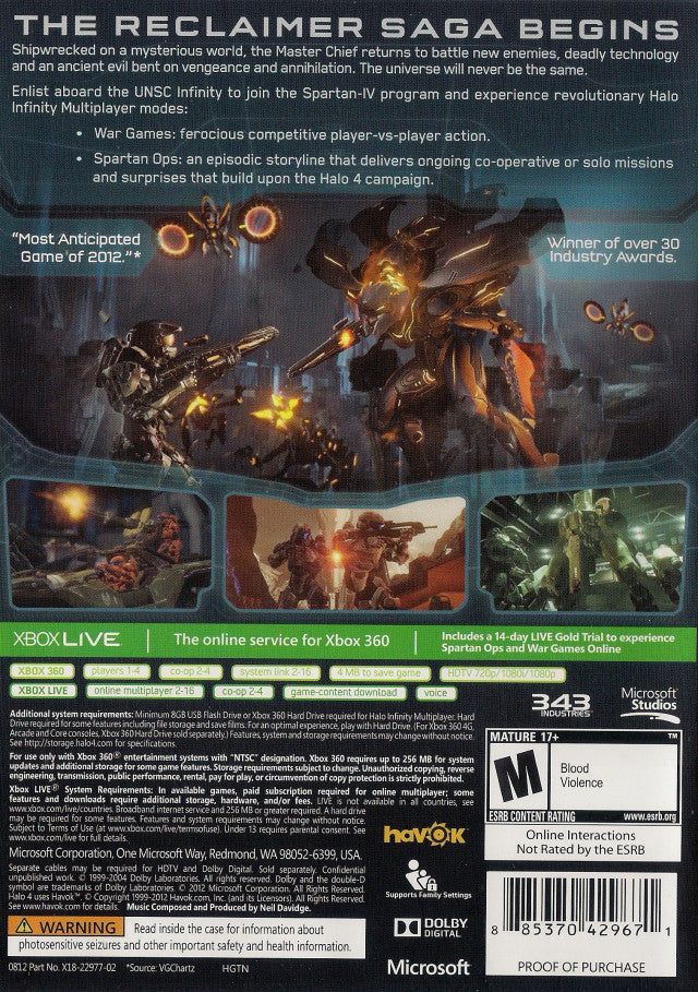 Halo shops 4 esrb