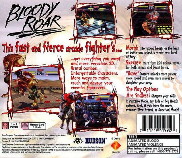 Bloody Roar - (PS1) PlayStation 1 [Pre-Owned] Video Games SCEA   