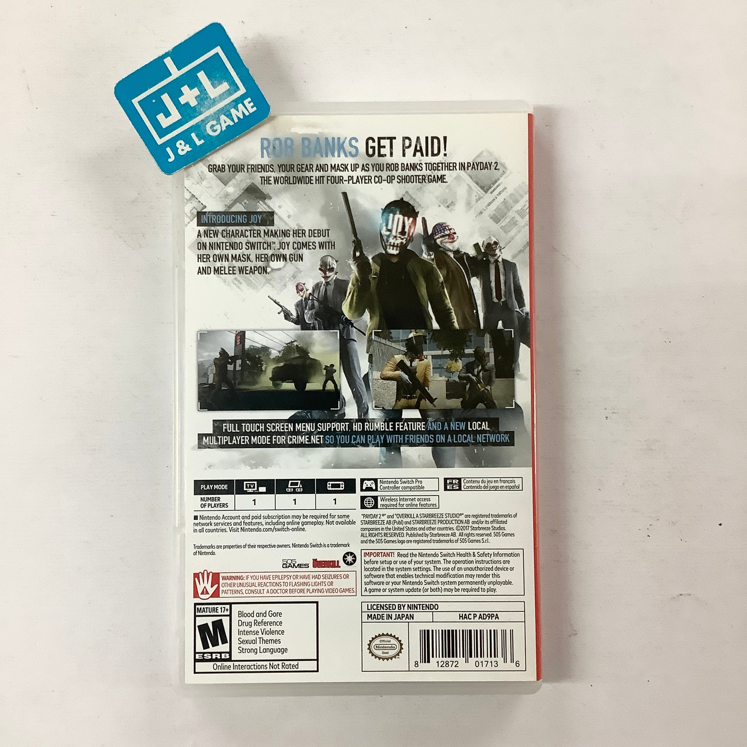 Payday 2 - (NSW) Nintendo Switch [Pre-Owned] | J&L Game