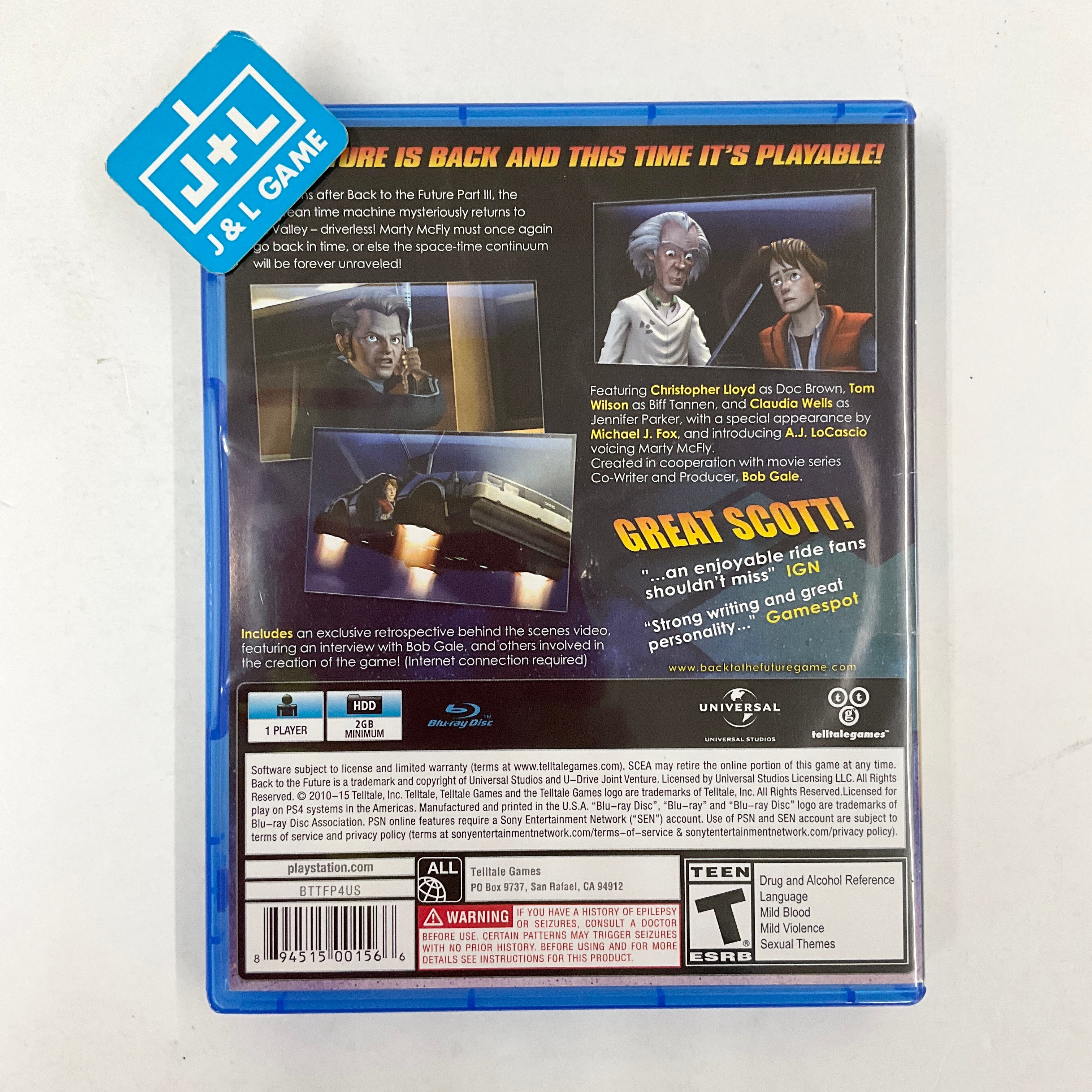 Back to the Future: The Game - 30th Anniversary Edition - (PS4) PlayStation 4 [Pre-Owned] Video Games Telltale Games   