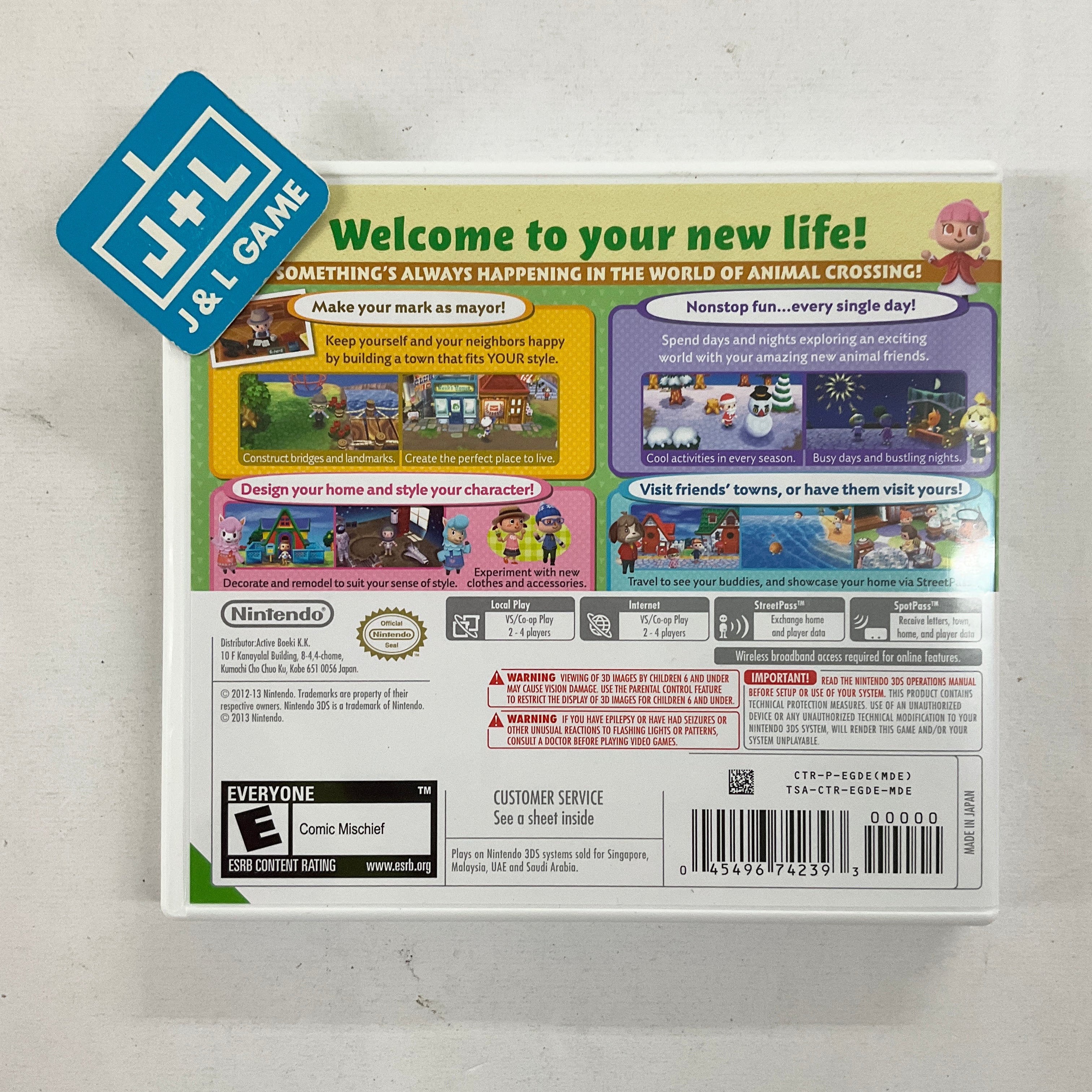 Animal Crossing New Leaf (World Edition) - Nintendo 3DS [Pre-Owned] Video Games Nintendo   