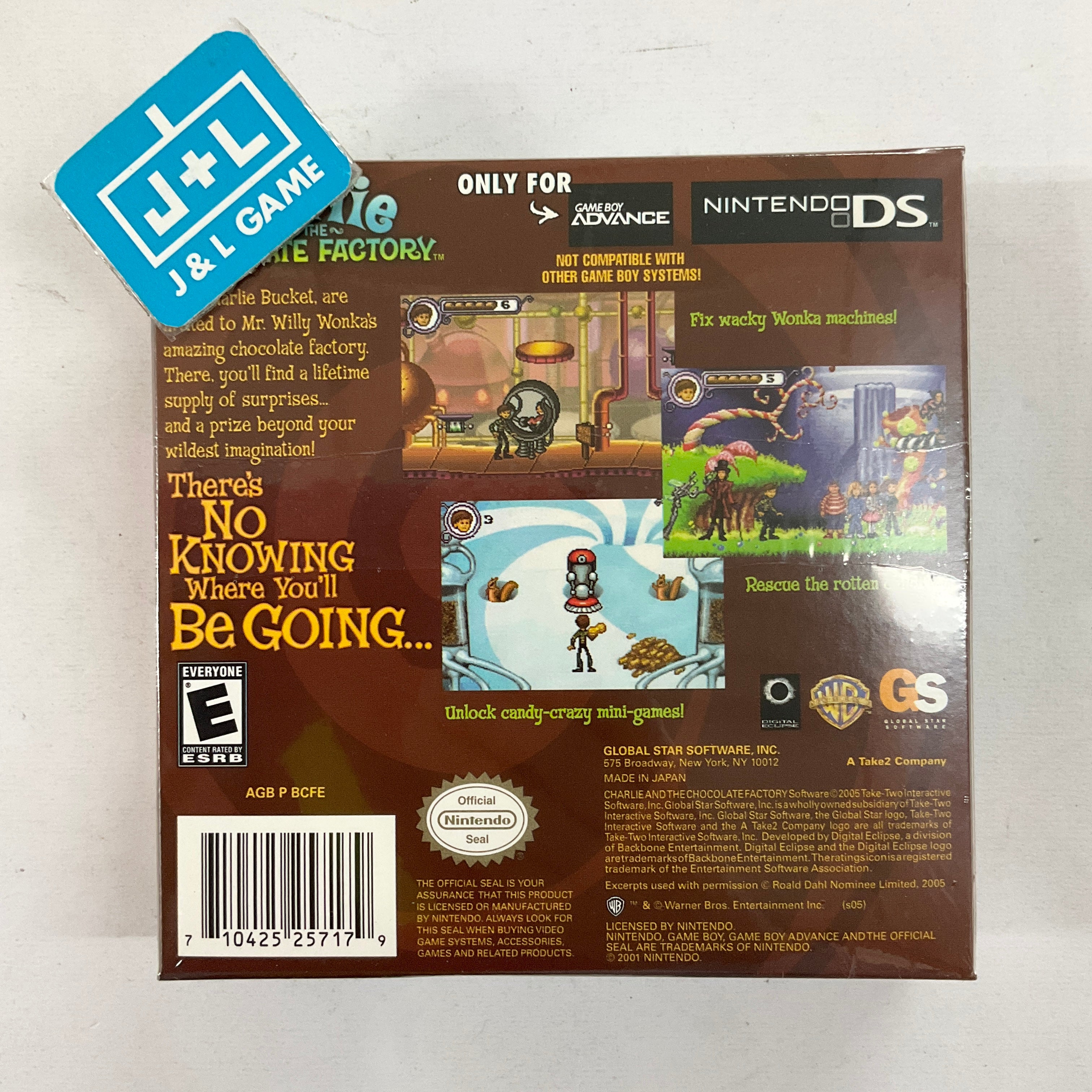 Charlie and the Chocolate Factory - (GBA) Game Boy Advance Video Games Global Star Software   