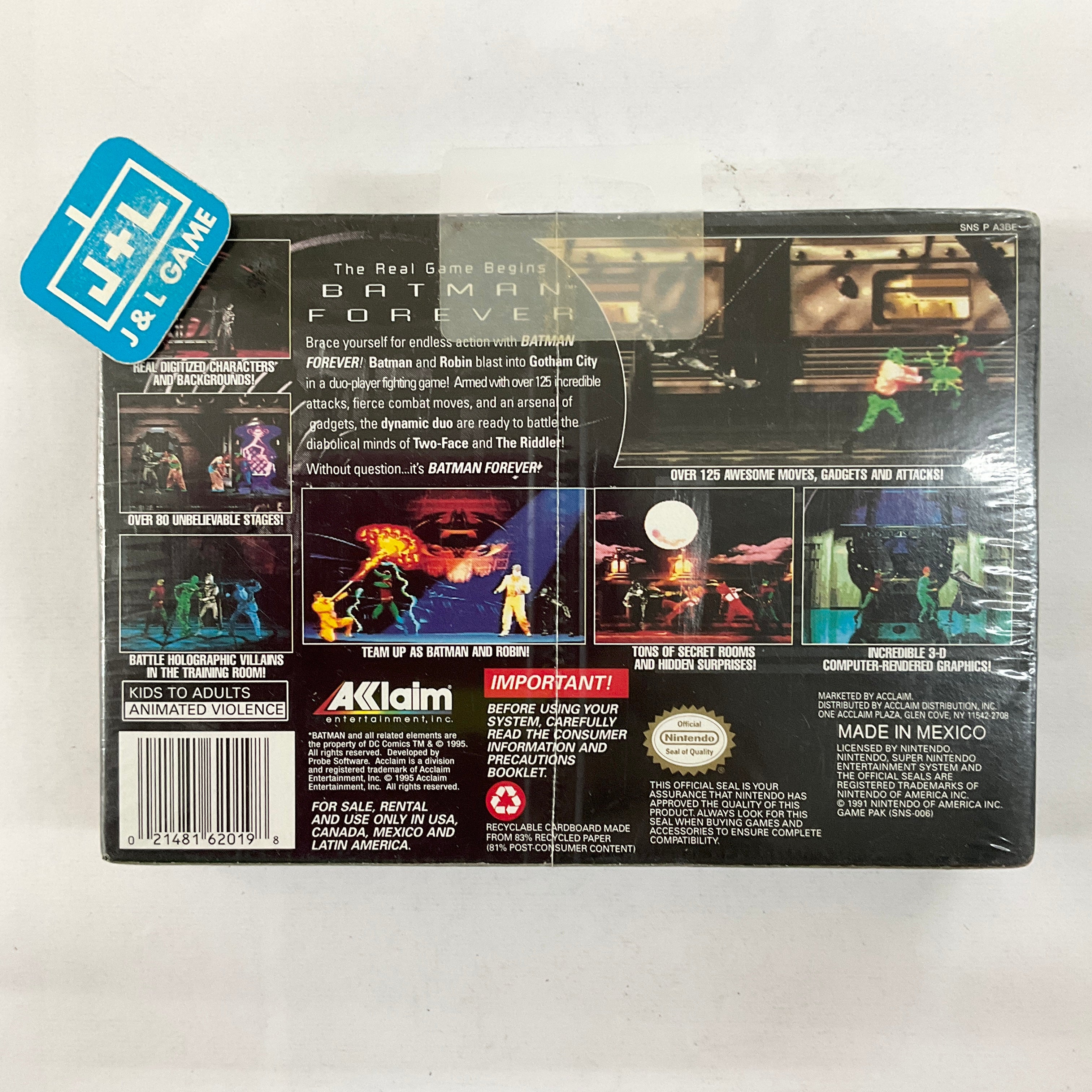 Batman Forever - (SNES) Super Nintendo Video Games Acclaim   