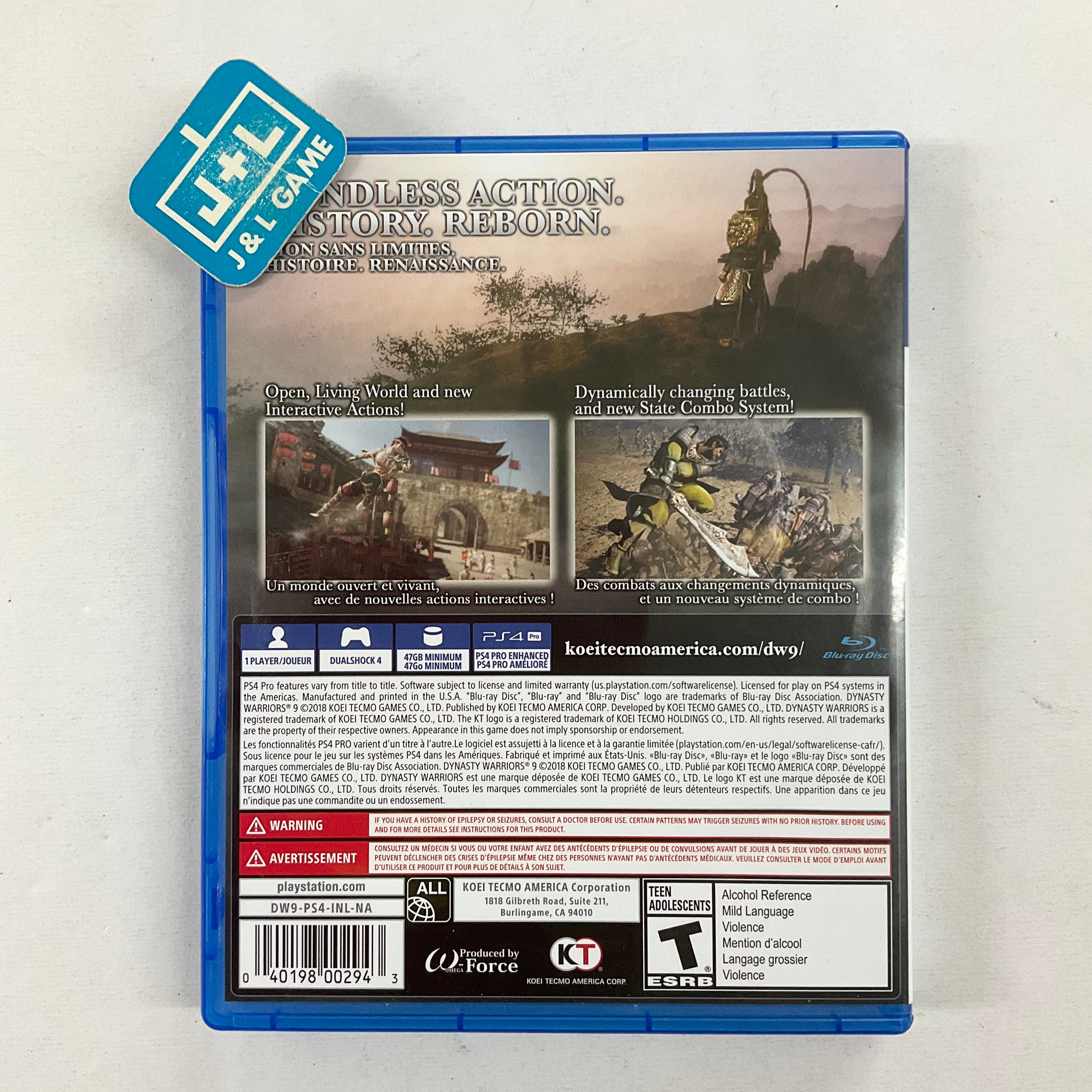 Dynasty Warriors 9 - (PS4) PlayStation 4 [Pre-Owned] Video Games Koei Tecmo   