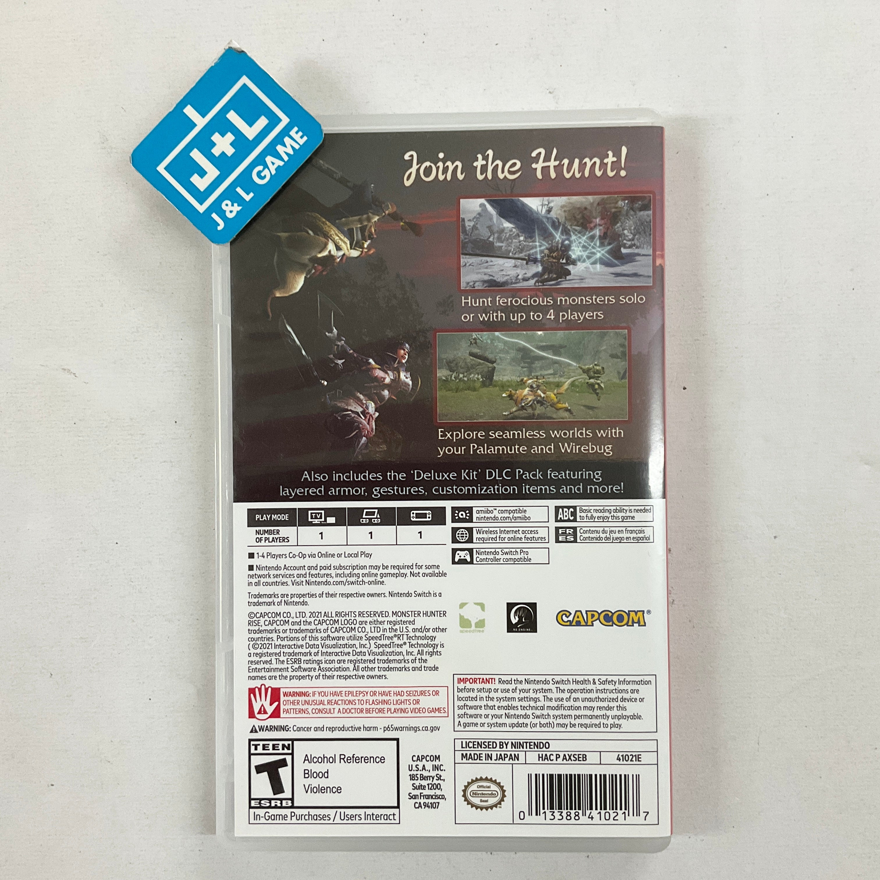 Monster Hunter Rise Deluxe Edition - (NSA) Nintendo Switch [Pre-Owned] Video Games Capcom