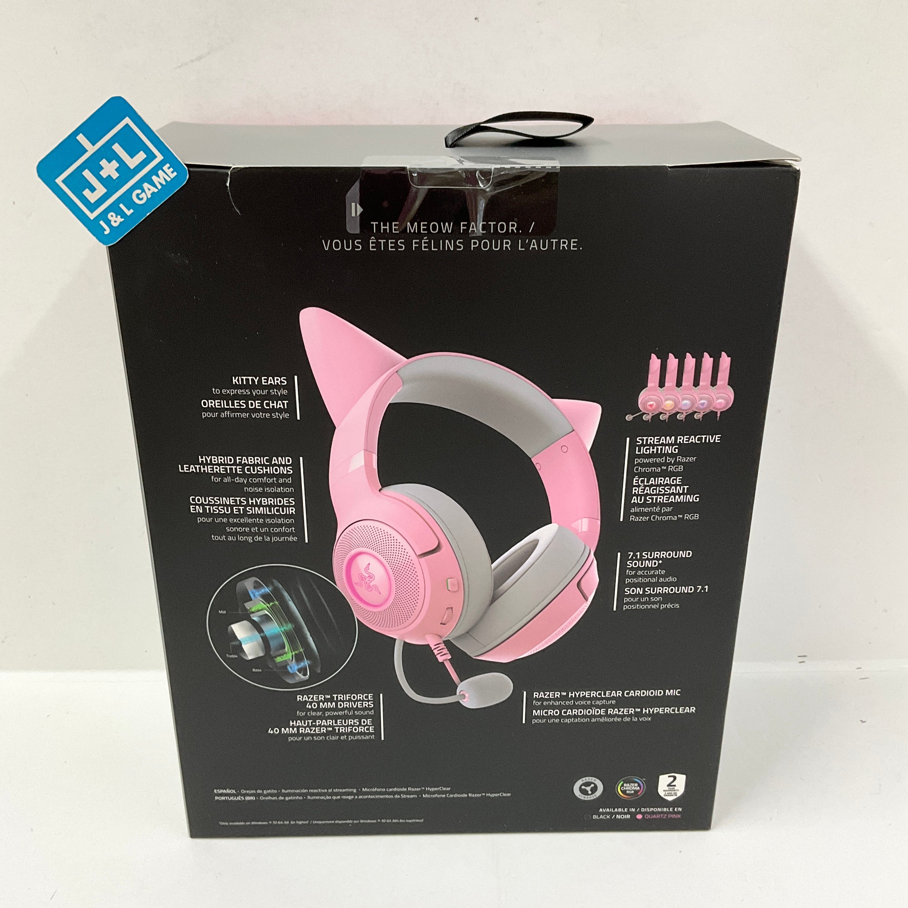 Razer Kraken Kitty V2 (Quartz Pink) - (PS5) Playstation 5 Accessories Razer   