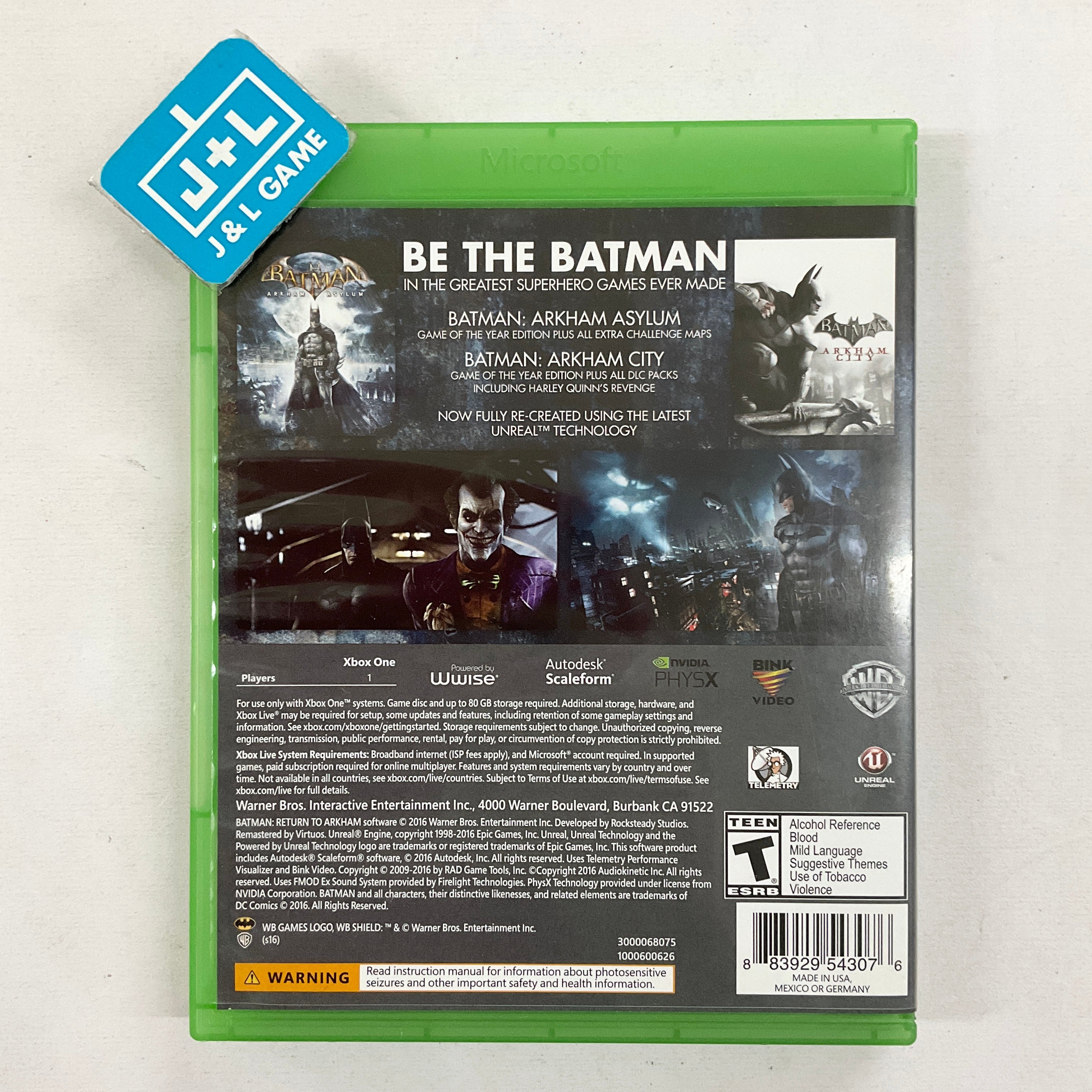 Batman: Return to Arkham - (XB1) Xbox One [Pre-Owned] Video Games Warner Bros. Interactive Entertainment