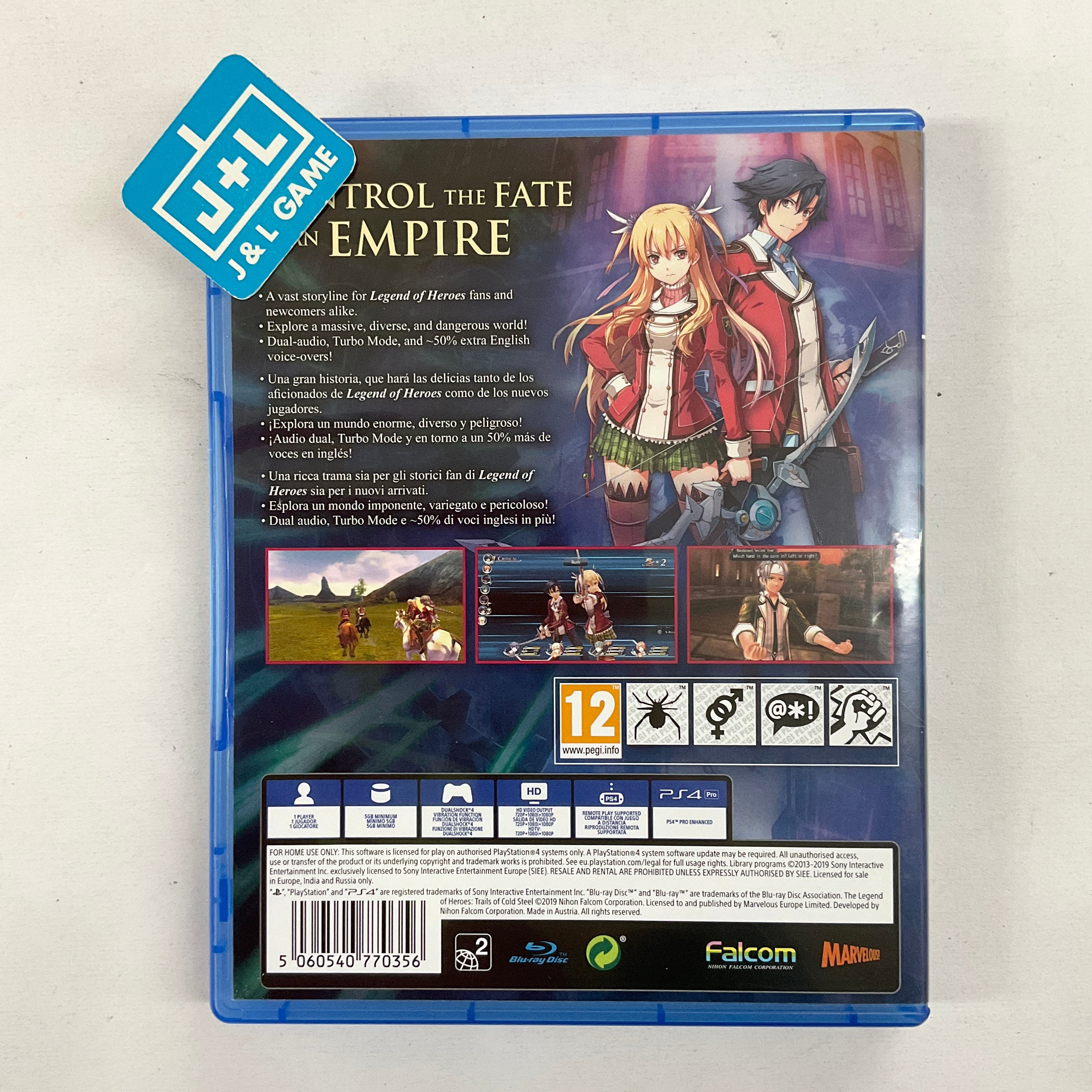 The Legend of Heroes: Trails of Cold Steel - (PS4) Playstation 4 [Pre-Owned] (European Import) Video Games Marvelous Europe   