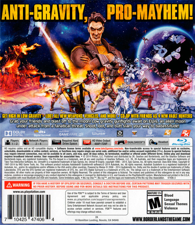 Borderlands: The Pre-Sequel - (PS3) PlayStation 3 Video Games 2K Games   